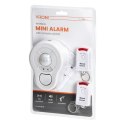 Mini alarm bezprzewodowy sufitowy z wbudowaną syreną sterowany pilotem, 5m, bateryjny