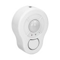 Mini alarm bezprzewodowy sufitowy z wbudowaną syreną sterowany pilotem, 5m, bateryjny