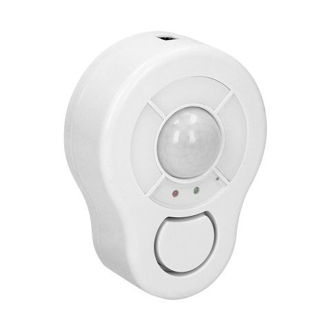 Mini alarm bezprzewodowy sufitowy z wbudowaną syreną sterowany pilotem, 5m, bateryjny Mini alarm bezprzewodowy sufitowy z wbudowaną syreną sterowany pilotem, 5m, bateryjny