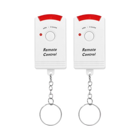 Mini alarm bezprzewodowy sufitowy z wbudowaną syreną sterowany pilotem, 5m, bateryjny Mini alarm bezprzewodowy sufitowy z wbudowaną syreną sterowany pilotem, 5m, bateryjny