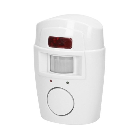 Mini alarm bezprzewodowy z wbudowaną syreną sterowany pilotem, 6m, bateryjny, 2 piloty Mini alarm bezprzewodowy z wbudowaną syreną sterowany pilotem, 6m, bateryjny, 2 piloty