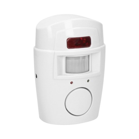 Mini alarm bezprzewodowy z wbudowaną syreną sterowany pilotem, 6m, bateryjny, 2 piloty Mini alarm bezprzewodowy z wbudowaną syreną sterowany pilotem, 6m, bateryjny, 2 piloty