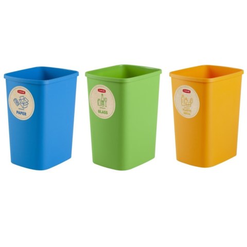 Zestaw koszy do sortowania 3x25L Curver Eco Friendly Zestaw koszy do sortowania 3x25L Curver Eco Friendly