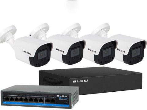 78-673# Zestaw monitoringu poe blow 4x4mp bl-ki4b4/poe 4x kamery tubowe 4mp