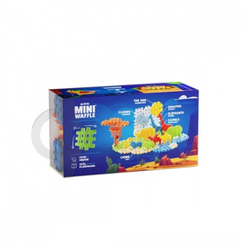 Klocki mini waffle - zwierzęta safari 50 elementów Klocki mini waffle - zwierzęta safari 50 elementów