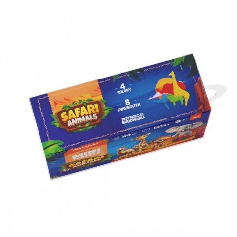 Klocki mini waffle - zwierzęta safari 50 elementów Klocki mini waffle - zwierzęta safari 50 elementów