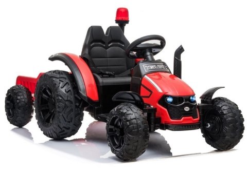 Traktor na akumulator z Przyczepą HZB-200 Czerwony Traktor na akumulator z Przyczepą HZB-200 Czerwony