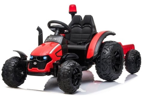 Traktor na akumulator z Przyczepą HZB-200 Czerwony Traktor na akumulator z Przyczepą HZB-200 Czerwony