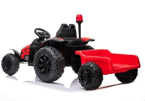 Traktor na akumulator z Przyczepą HZB-200 Czerwony Traktor na akumulator z Przyczepą HZB-200 Czerwony