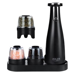 AD 4449 black Młynek do przypraw, soli i pieprzu - zestaw 3 młynków - usb