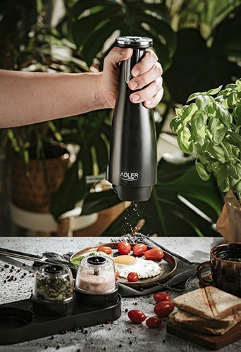 AD 4449 black Młynek do przypraw, soli i pieprzu - zestaw 3 młynków - usb AD 4449 black Młynek do przypraw, soli i pieprzu - zestaw 3 młynków - usb