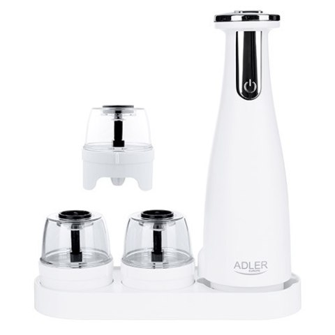 AD 4449 white Młynek do przypraw, soli i pieprzu - zestaw 3 młynków - usb AD 4449 white Młynek do przypraw, soli i pieprzu - zestaw 3 młynków - usb