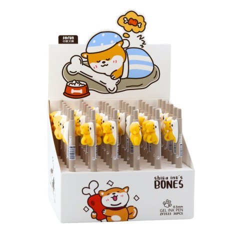 Długopis Z Figurką Żółtego Pieska Shiba Niebieski Tusz 0.5mm Długopis Z Figurką Żółtego Pieska Shiba Niebieski Tusz 0.5mm