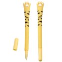 Długopis Żelowy Kocia Łapka Niebieski Tusz Zatyczka Paski Żółty 16,5cm Długopis Żelowy Kocia Łapka Niebieski Tusz Zatyczka Paski Żółty 16,5cm