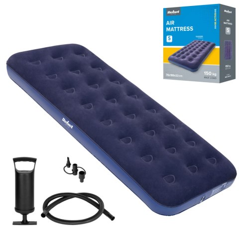 Materac dmuchany jednoosobowy do spania + pompka , 186 x 76 x 22 cm