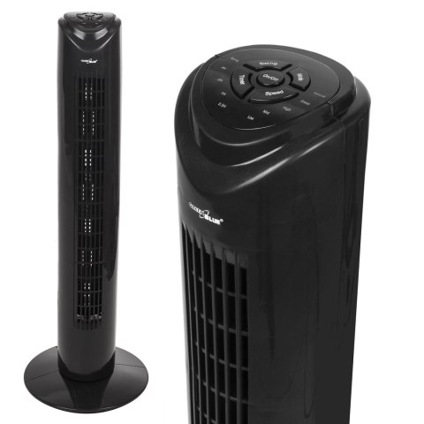Wentylator kolumnowy GreenBlue 45W z 3 poziomami siły nawiewu, 82cm wysokości, 1,5m przewodu, z pilotem i timerem GB645 Wentylator kolumnowy GreenBlue 45W z 3 poziomami siły nawiewu, 82cm wysokości, 1,5m przewodu, z pilotem i timerem GB645