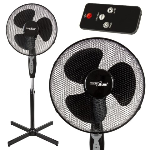 Wentylator podłogowy GreenBlue, 40W, 3 poziomy siły nawiewu, 1.25m wysokości 1,5m przewodu, z pilotem i timerem do 7,5h, GB580 Wentylator podłogowy GreenBlue, 40W, 3 poziomy siły nawiewu, 1.25m wysokości 1,5m przewodu, z pilotem i timerem do 7,5h, GB580