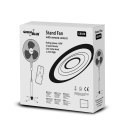 Wentylator podłogowy GreenBlue, 40W, 3 poziomy siły nawiewu, 1.25m wysokości 1,5m przewodu, z pilotem i timerem do 7,5h, GB580