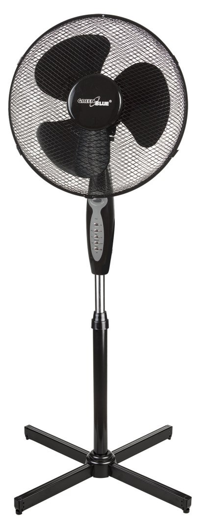 Wentylator podłogowy GreenBlue, 40W, 3 poziomy siły nawiewu, 1.25m wysokości 1,5m przewodu, z pilotem i timerem do 7,5h, GB580 Wentylator podłogowy GreenBlue, 40W, 3 poziomy siły nawiewu, 1.25m wysokości 1,5m przewodu, z pilotem i timerem do 7,5h, GB580