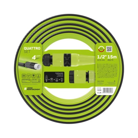 Zestaw ogrodowy 15m 1/2" Cellfast Quattro Zestaw ogrodowy 15m 1/2" Cellfast Quattro