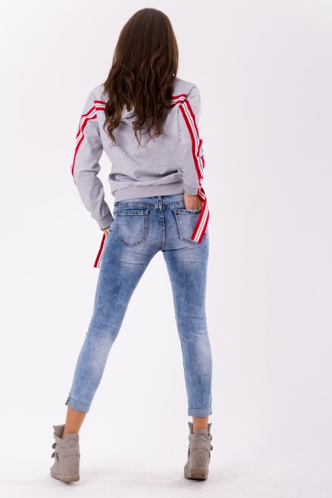 BLUZA -SZARY 46027-1 BLUZA -SZARY 46027-1