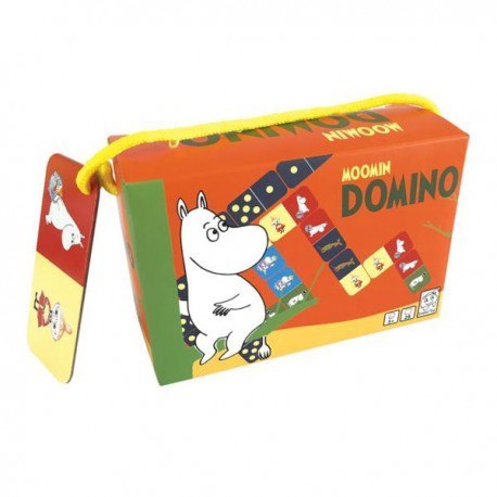 Domino dla dzieci, gra logiczna, kuferek, muminki Domino dla dzieci, gra logiczna, kuferek, muminki