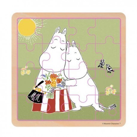 Drewniane puzzle,16 el. muminki - przytul mnie Drewniane puzzle,16 el. muminki - przytul mnie