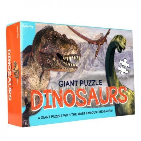 Gigantyczne puzzle podłogowe, dinozaury, 120 el. Gigantyczne puzzle podłogowe, dinozaury, 120 el.