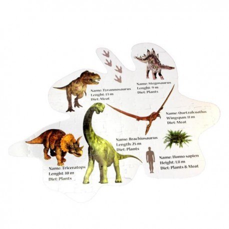 Gigantyczne puzzle podłogowe, dinozaury, 120 el. Gigantyczne puzzle podłogowe, dinozaury, 120 el.