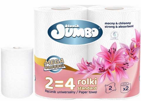Ręcznik Papierowy 2R SŁONIK JUMBO MEGA DŁUUUGI BIAŁY 2W - 2 Rolki Ręcznik Papierowy 2R SŁONIK JUMBO MEGA DŁUUUGI BIAŁY 2W - 2 Rolki