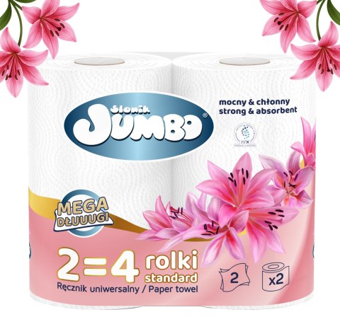 Ręcznik Papierowy 2R SŁONIK JUMBO MEGA DŁUUUGI BIAŁY 2W - 2 Rolki Ręcznik Papierowy 2R SŁONIK JUMBO MEGA DŁUUUGI BIAŁY 2W - 2 Rolki