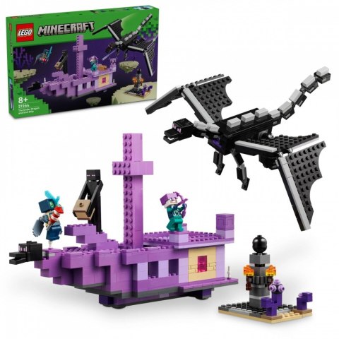 Klocki minecraft 21264 smok kresu i statek kresu Klocki minecraft 21264 smok kresu i statek kresu