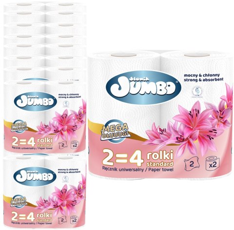 Ręcznik Papierowy 2R SŁONIK JUMBO MEGA DŁUUUGI BIAŁY 2W - 30 Rolek Ręcznik Papierowy 2R SŁONIK JUMBO MEGA DŁUUUGI BIAŁY 2W - 30 Rolek