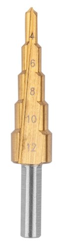 Wiertła stopniowe 4-12, 4-20, 4-32 mm, TiN, zestaw 3 szt.