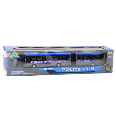 Autobus Policyjny Przegubowy Zdalnie Sterowany RC Światła Szary 1:32 Autobus Policyjny Przegubowy Zdalnie Sterowany RC Światła Szary 1:32