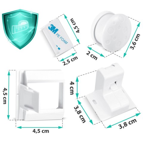 Magnetyczne zabezpieczenie szafek Ricokids 798010 8 szt Magnetyczne zabezpieczenie szafek Ricokids 798010 8 szt