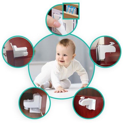 Magnetyczne zabezpieczenie szafek Ricokids 798010 8 szt Magnetyczne zabezpieczenie szafek Ricokids 798010 8 szt