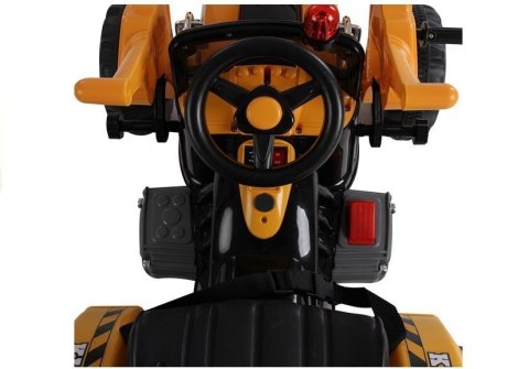 Traktor na akumulator z Łyżką Koparka Pomarańczowy Traktor na akumulator z Łyżką Koparka Pomarańczowy