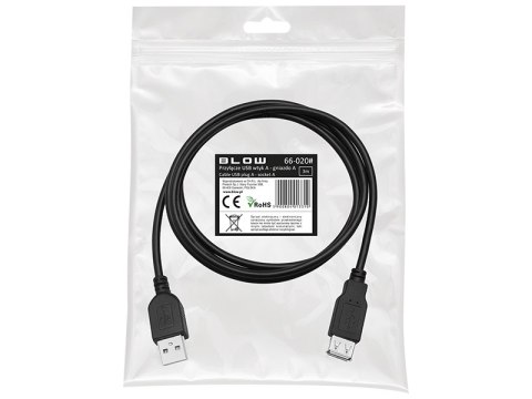 66-020# Przyłącze usb a - a 3,0m wtyk-gniazdo zawieszka 66-020# Przyłącze usb a - a 3,0m wtyk-gniazdo zawieszka