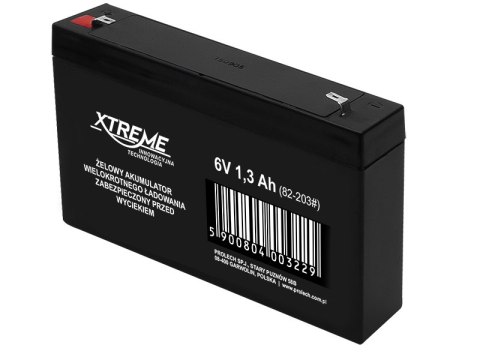 82-203# Akumulator żelowy 6v 1.3ah xtreme 97x53x24_4,8 82-203# Akumulator żelowy 6v 1.3ah xtreme 97x53x24_4,8