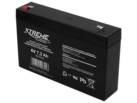 82-207# Akumulator żelowy 6v 7.2ah xtreme 151x93x35_4,8 82-207# Akumulator żelowy 6v 7.2ah xtreme 151x93x35_4,8