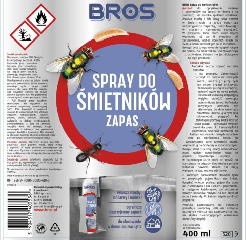 BROS - Spray Do Śmietników 400ml - ZAPAS BROS - Spray Do Śmietników 400ml - ZAPAS