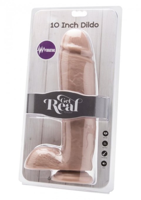 Dildo 10 in. w/ Balls Vibrator Light skin tone Dildo 10 in. w/ Balls Vibrator Light skin tone