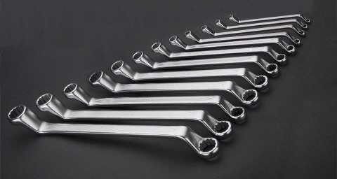 Klucze oczkowe odgięte 6-32 mm, zestaw 12 szt. Klucze oczkowe odgięte 6-32 mm, zestaw 12 szt.