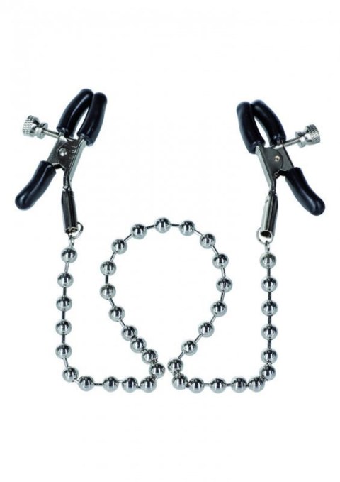 Silver Beaded Nipple Clamps Metal