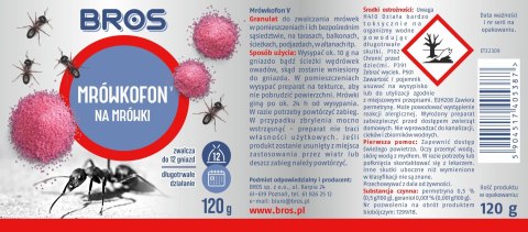 BROS - Mrówkofon - środek na mrówki 120g BROS - Mrówkofon - środek na mrówki 120g
