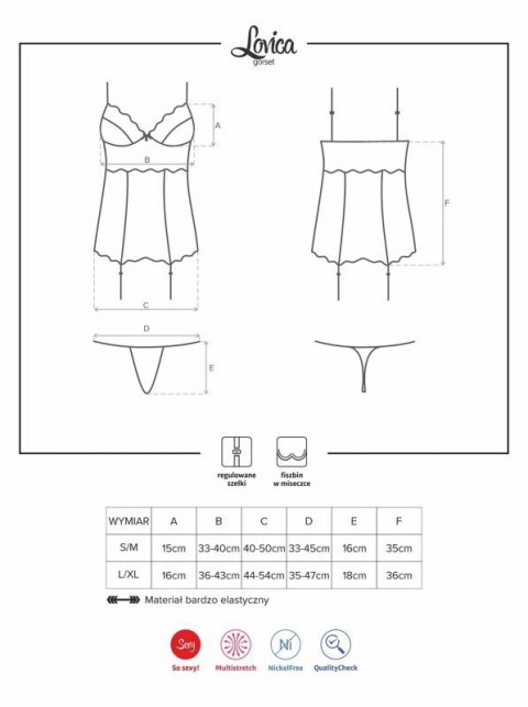 Bielizna-Lovica gorset i stringi S/M Bielizna-Lovica gorset i stringi S/M