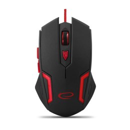 EGM205R Mysz przewodowa dla graczy 6D optyczna USB MX205 Fighter czerwona