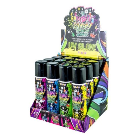 Neo kreda spray display 16 sztuk mix Neo kreda spray display 16 sztuk mix