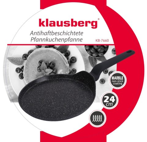 PATELNIA DO NALEŚNIKÓW Z POWŁOKĄ MARMUROWĄ 24CM KLAUSBERG KB-7660 PATELNIA DO NALEŚNIKÓW Z POWŁOKĄ MARMUROWĄ 24CM KLAUSBERG KB-7660